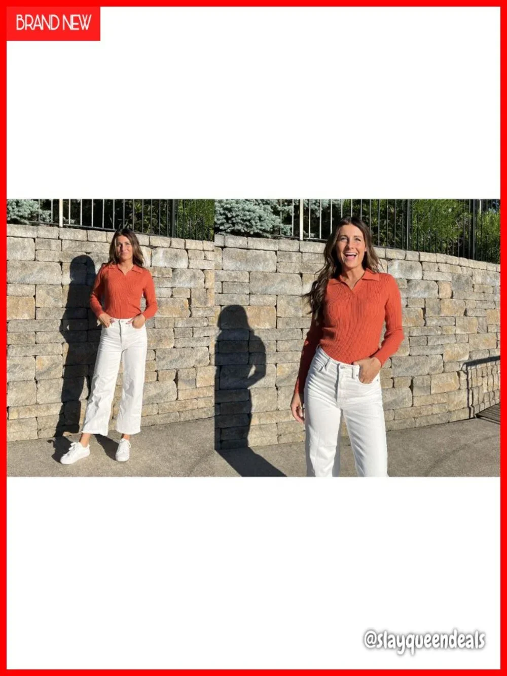 Long Sleeve V Neck Ribbed Knit Slim Fitted Sweater Pullover Size S-XXL